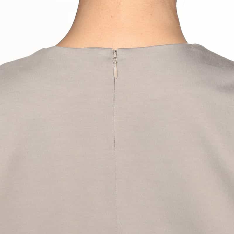 SYNE TOKYO シン トウキョウ×翁安芸氏 コラボレート Iラインスエットドレス GRAY BEIGE