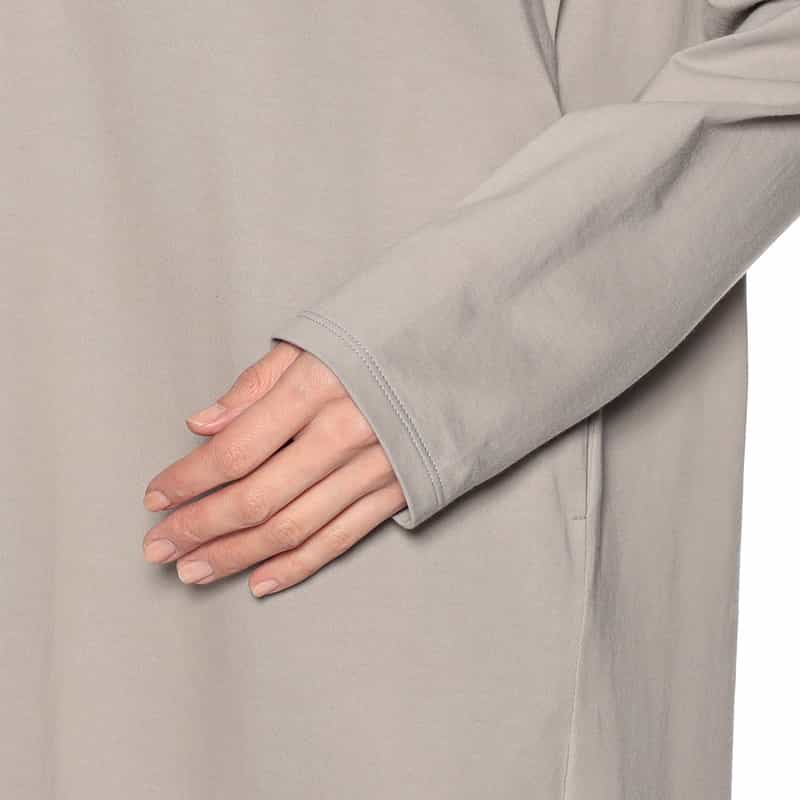 SYNE TOKYO シン トウキョウ×翁安芸氏 コラボレート Iラインスエットドレス GRAY BEIGE