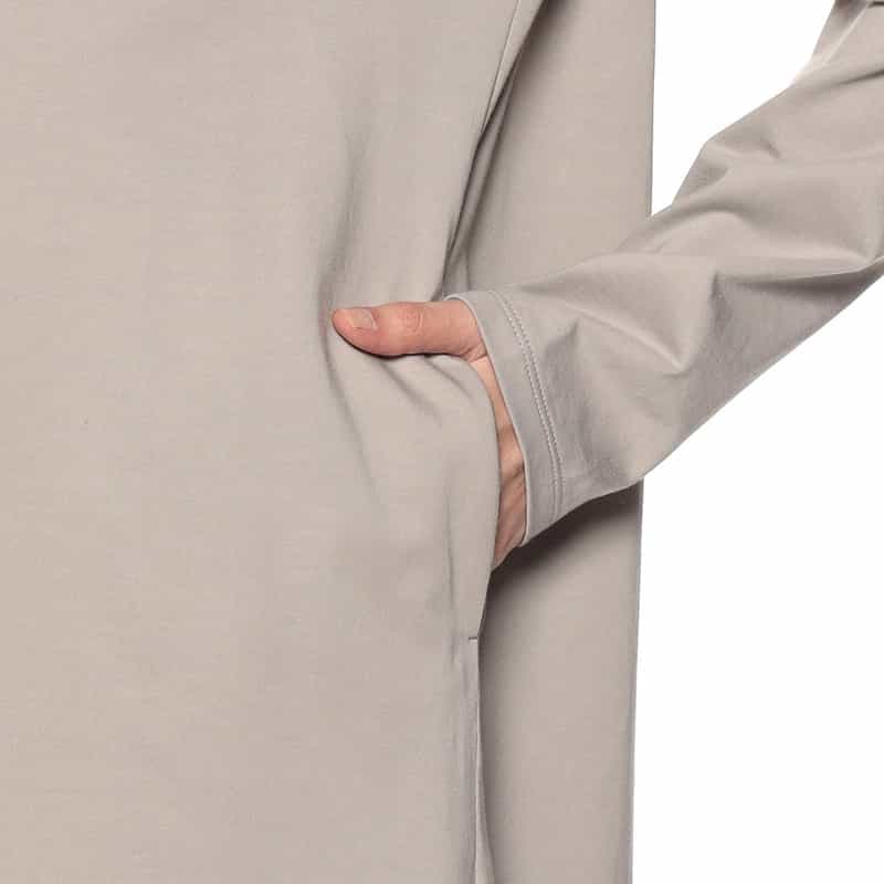 SYNE TOKYO シン トウキョウ×翁安芸氏 コラボレート Iラインスエットドレス GRAY BEIGE