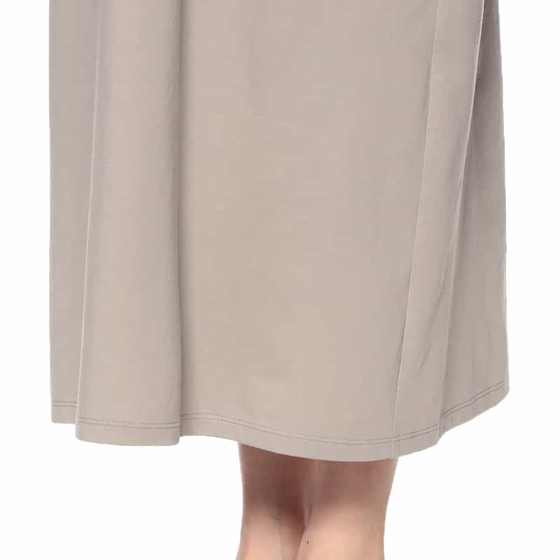 SYNE TOKYO シン トウキョウ×翁安芸氏 コラボレート Iラインスエットドレス GRAY BEIGE