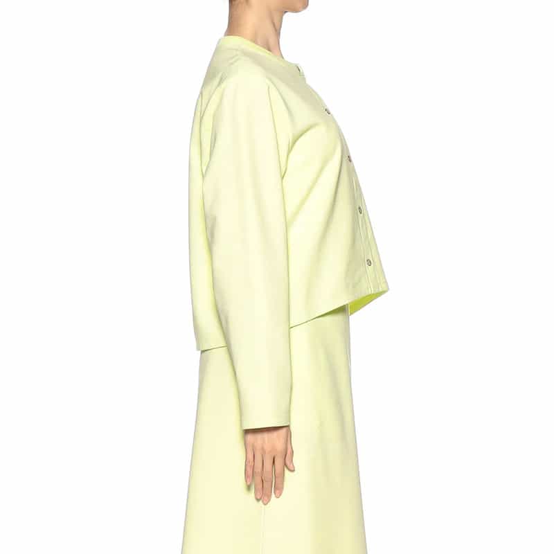 SYNE TOKYO シン トウキョウ×翁安芸氏 コラボレート 限定クルーネックカーディガン LT YELLOW