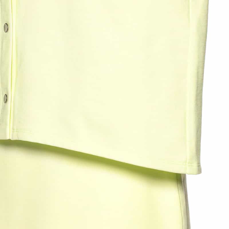 SYNE TOKYO シン トウキョウ×翁安芸氏 コラボレート 限定クルーネックカーディガン LT YELLOW