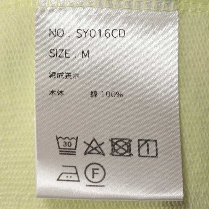 SYNE TOKYO シン トウキョウ×翁安芸氏 コラボレート 限定クルーネックカーディガン LT YELLOW