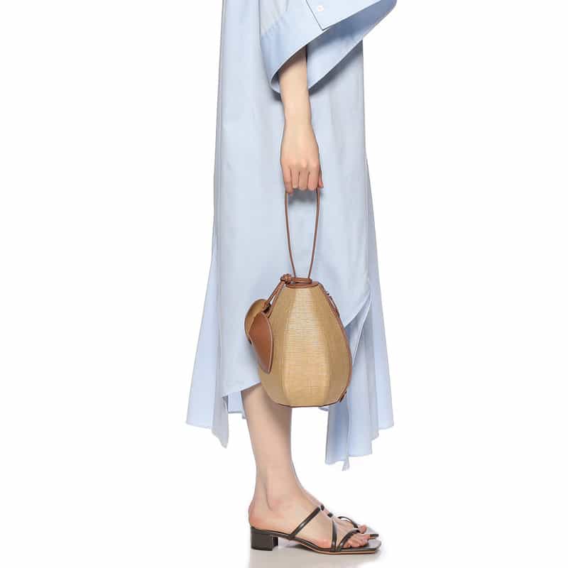 VASIC "OLIVA" バケットバッグ BROWN