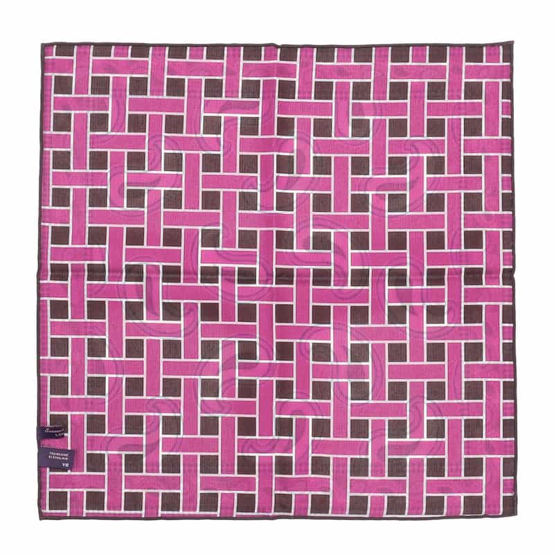 SEAWARD&STEARN リバーシブルポケットチーフ PINK