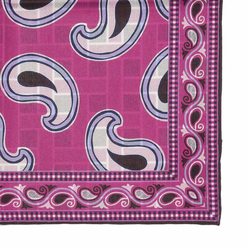 SEAWARD&STEARN リバーシブルポケットチーフ PINK