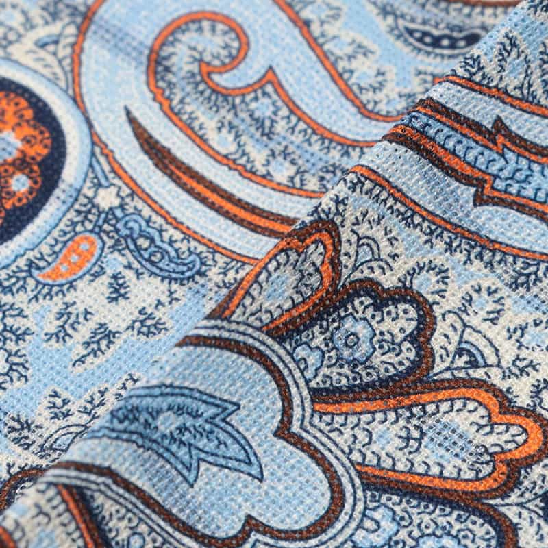 SEAWARD＆STEARN リバーシブルポケットチーフ LIGHT BLUE