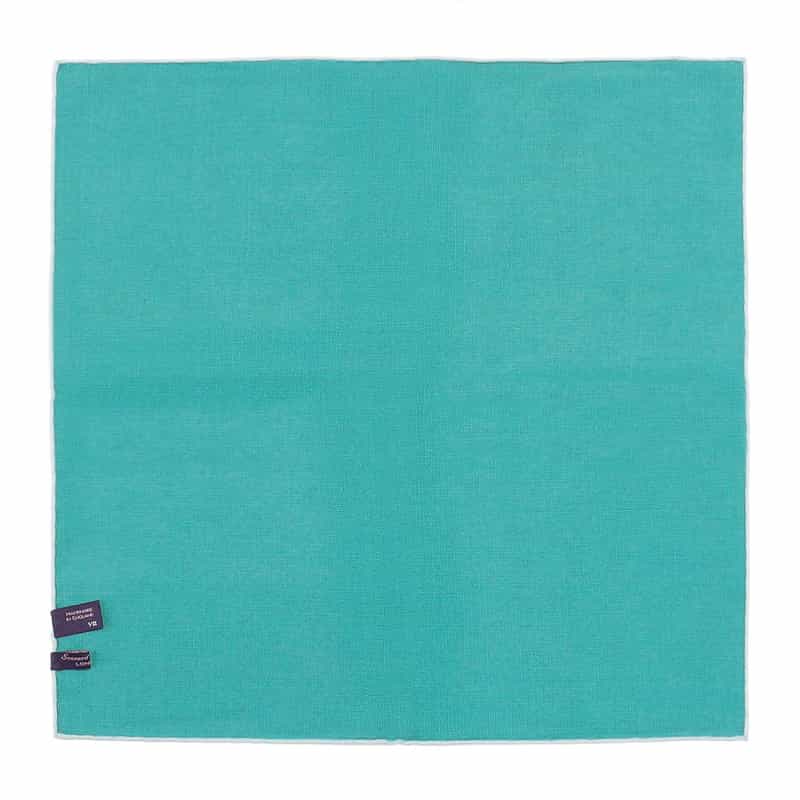 SEAWARD＆STEARN リバーシブルポケットチーフ TURQUOISE