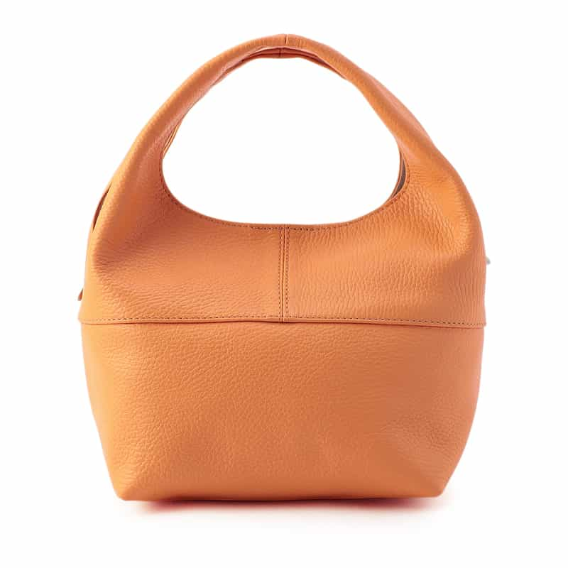 BARNEYS NEW YORK 2WAY ハーフムーントートバッグ ORANGE