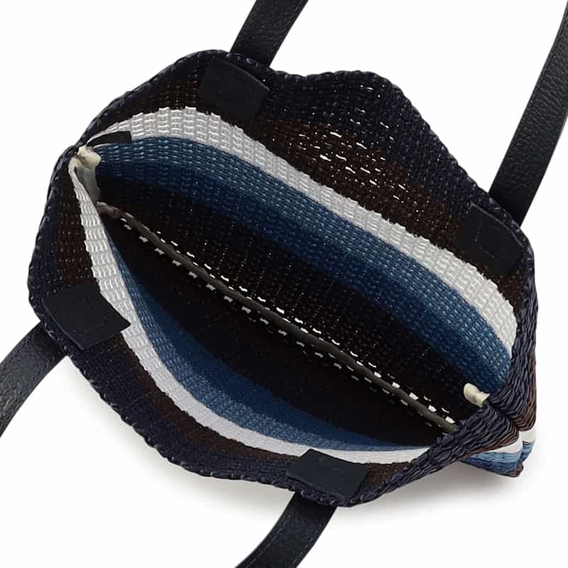 BARNEYS NEW YORK メッシュ ボーダートートバッグ BLUE