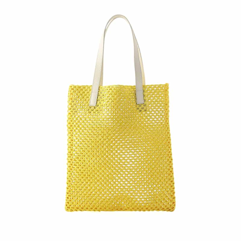 BARNEYS NEW YORK メッシュ トートバッグ YELLOW