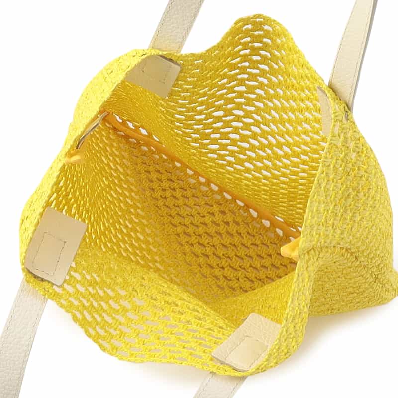 BARNEYS NEW YORK メッシュ トートバッグ YELLOW