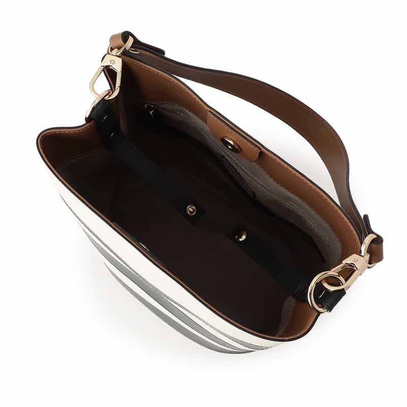 BARNEYS NEW YORK ボーダー ワンハンドルトートバッグ NAVY