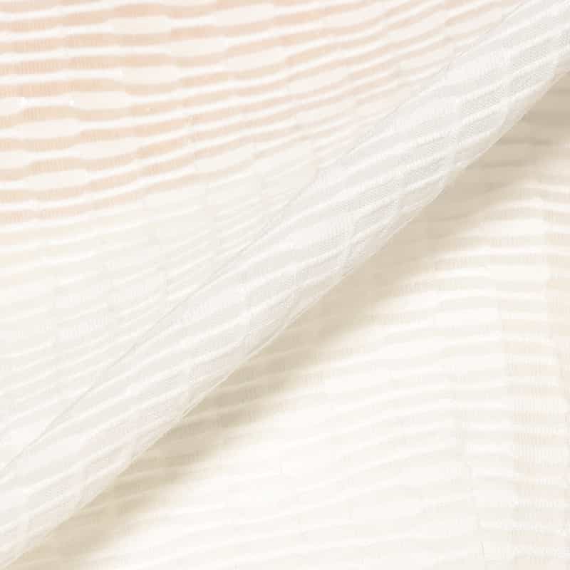 BARNEYS NEW YORK パフスリーブ ジャガードブラウス WHITE