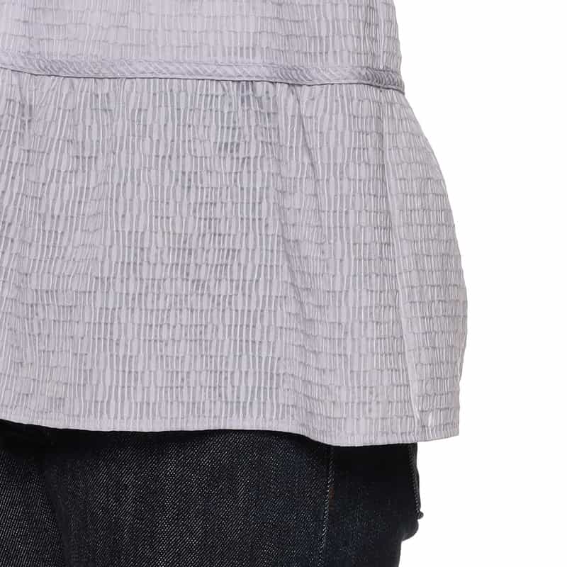 BARNEYS NEW YORK パフスリーブ ジャガードブラウス LIGHT PURPLE