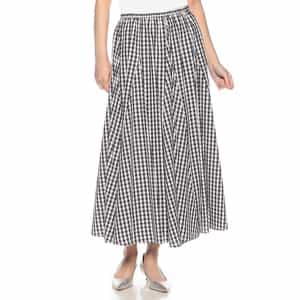 ウォッシャブル ギンガムチェック柄フレアスカート