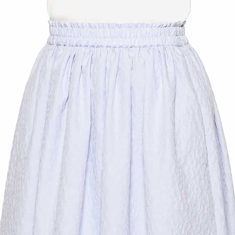 BARNEYS NEW YORK ウォッシャブル ジャカードロングスカート LIGHT BLUE