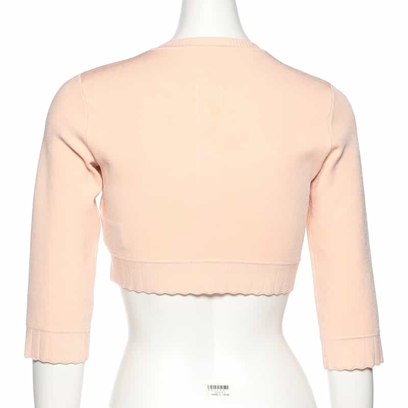 VICTORIA BECKHAM クロップド ニットカーディガン PINK