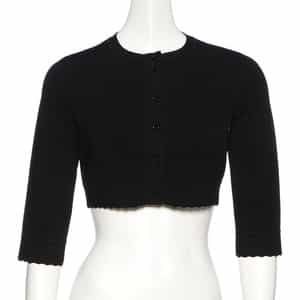 クロップド ニットカーディガン