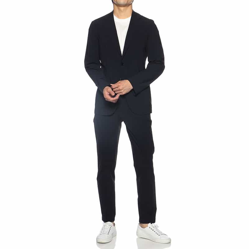 BARNEYS NEW YORK セットアップナイロンストレッチジャケット NAVY