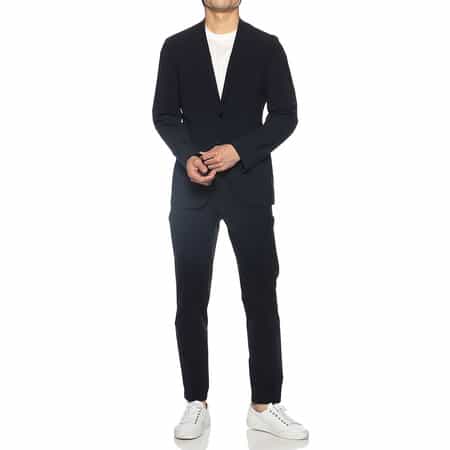 Barneys New York ダブルスーツセットアップ ネイビー ブルー46