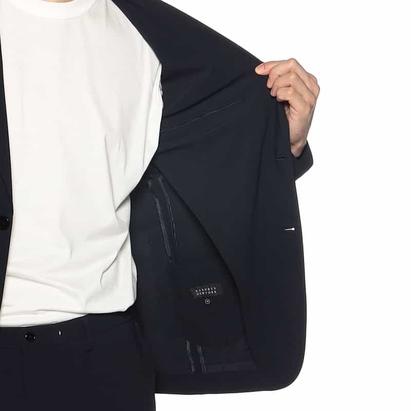 BARNEYS NEW YORK セットアップナイロンストレッチジャケット NAVY