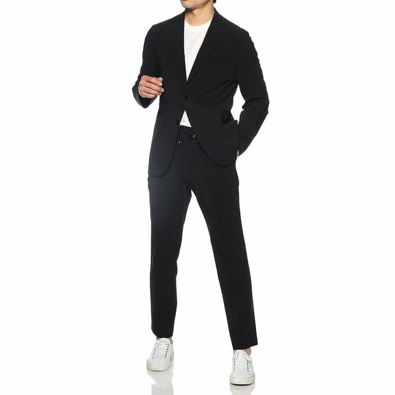 BARNEYS NEW YORK セットアップナイロンストレッチジャケット BLACK