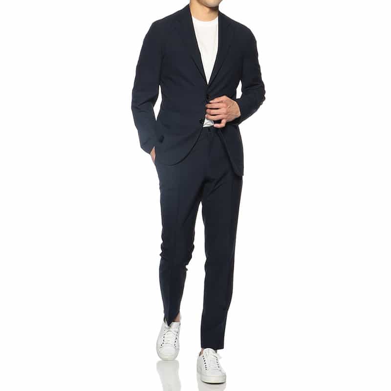 BARNEYS NEW YORK セットアップシアサッカージャケット NAVY