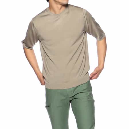 シルクニットTシャツ