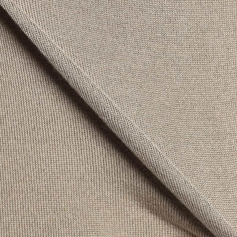 BARNEYS NEW YORK シルクニットTシャツ GRAY BEIGE