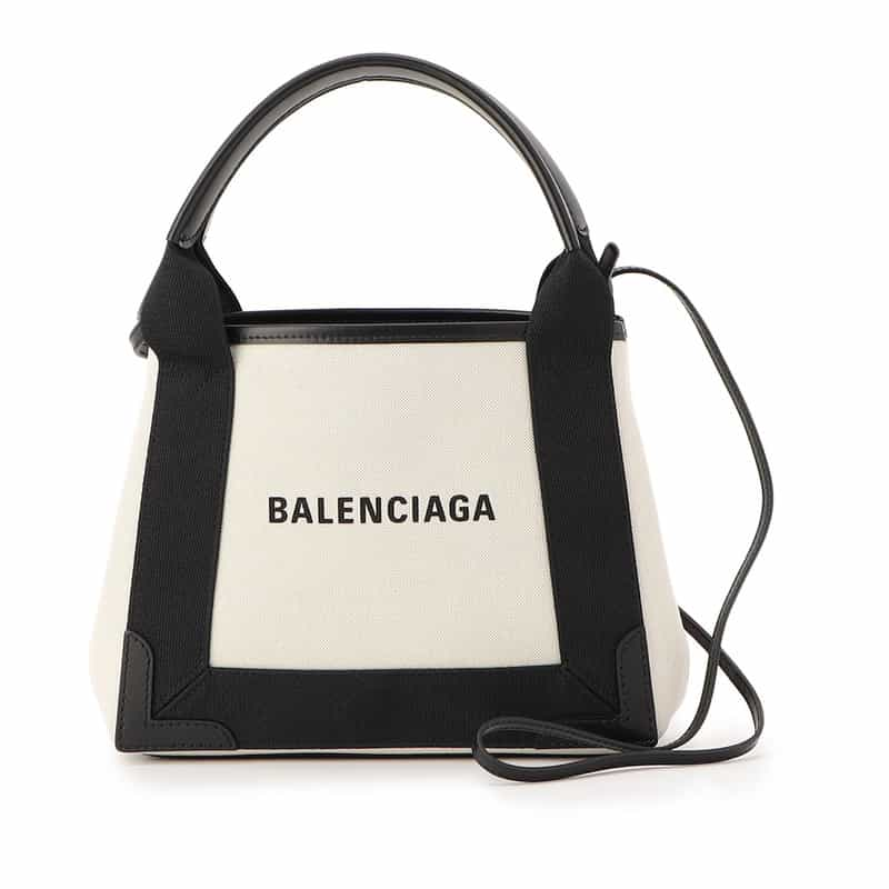 BALENCIAGA "NAVY CABAS" ハンドバッグ IVORY