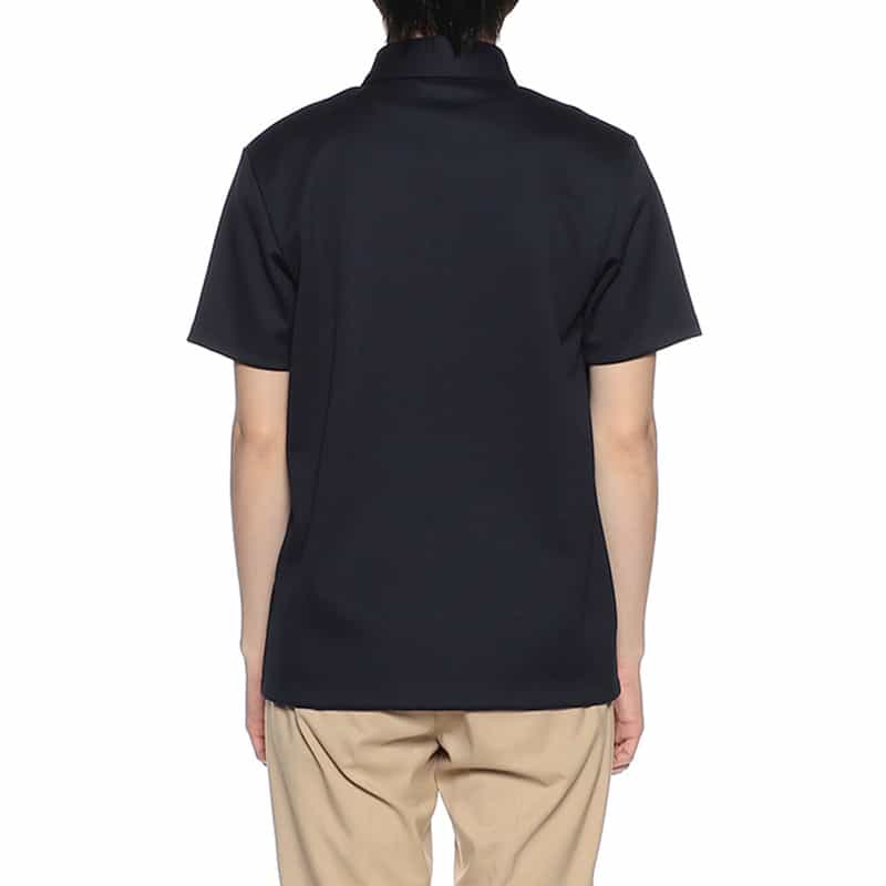 BARNEYS NEW YORK 鹿の子ポロシャツ （アルビニ社製コットン使用） NAVY