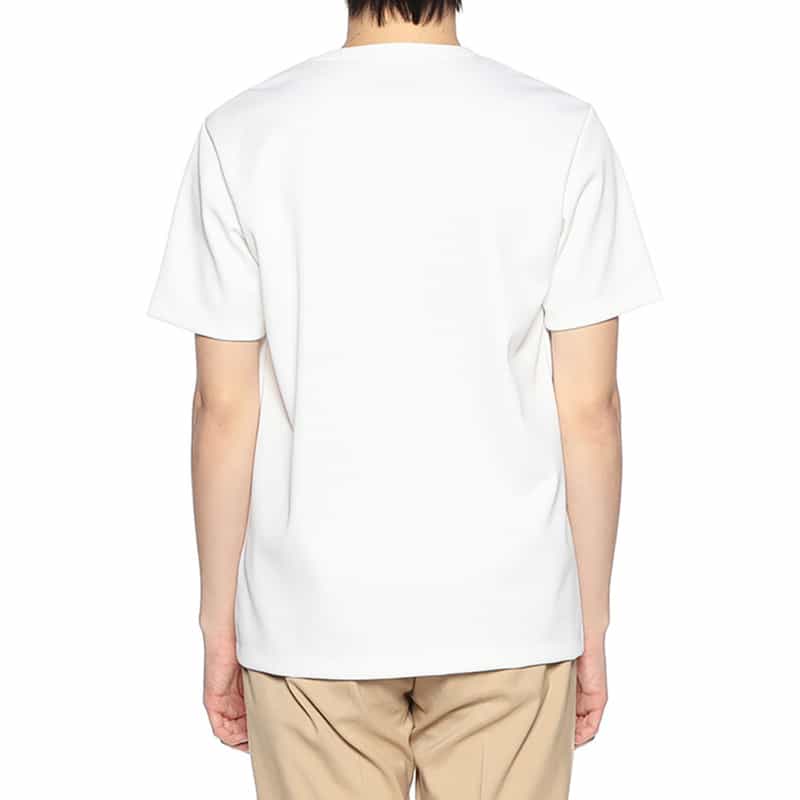 BARNEYS NEW YORK クルーネック鹿の子カットソー （アルビニ社製コットン使用） WHITE