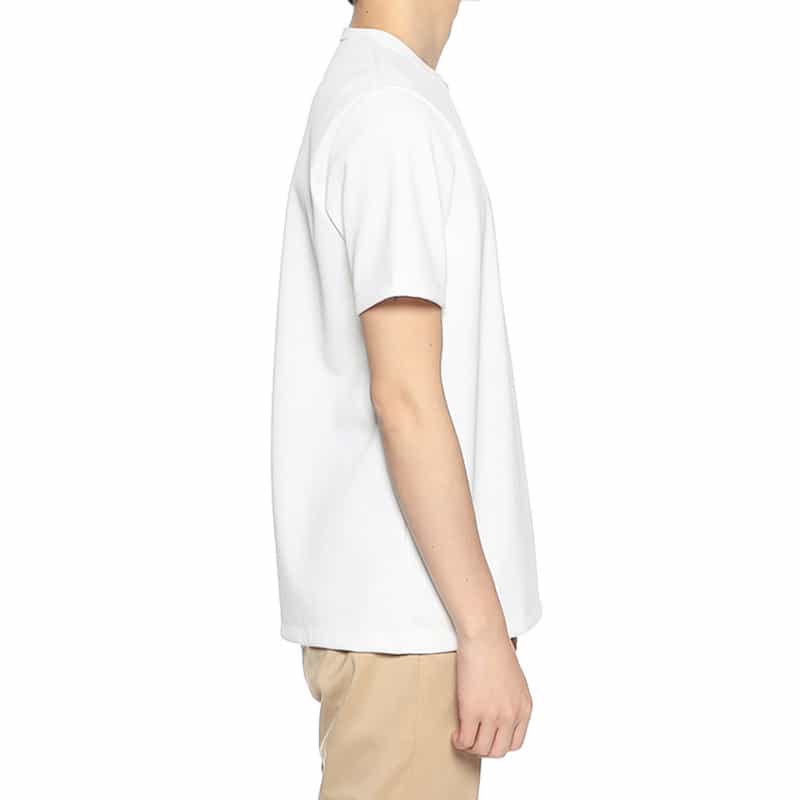 BARNEYS NEW YORK クルーネック鹿の子カットソー （アルビニ社製コットン使用） WHITE