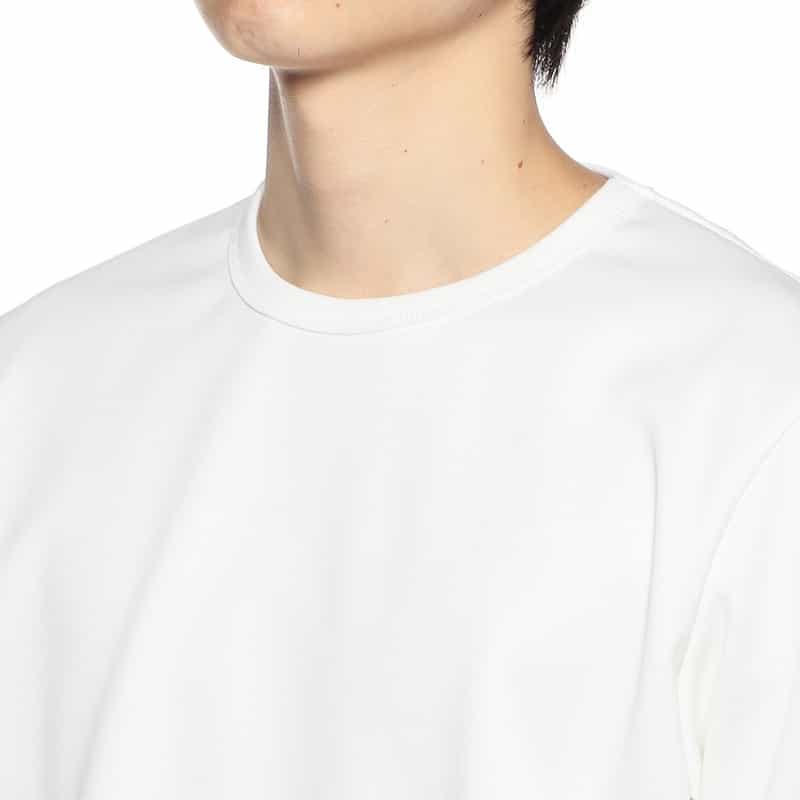 BARNEYS NEW YORK クルーネック鹿の子カットソー （アルビニ社製コットン使用） WHITE