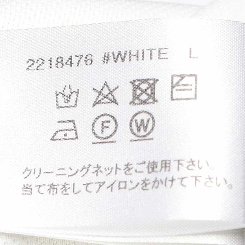 BARNEYS NEW YORK クルーネック鹿の子カットソー （アルビニ社製コットン使用） WHITE