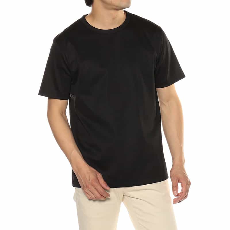 BARNEYS NEW YORK クルーネックカットソー （ALBINI社製生地使用） BLACK