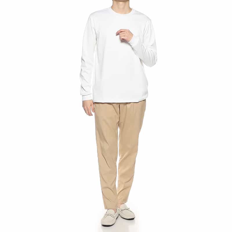 BARNEYS NEW YORK ロングスリーブカットソー (アルビニ社製コットン使用) WHITE
