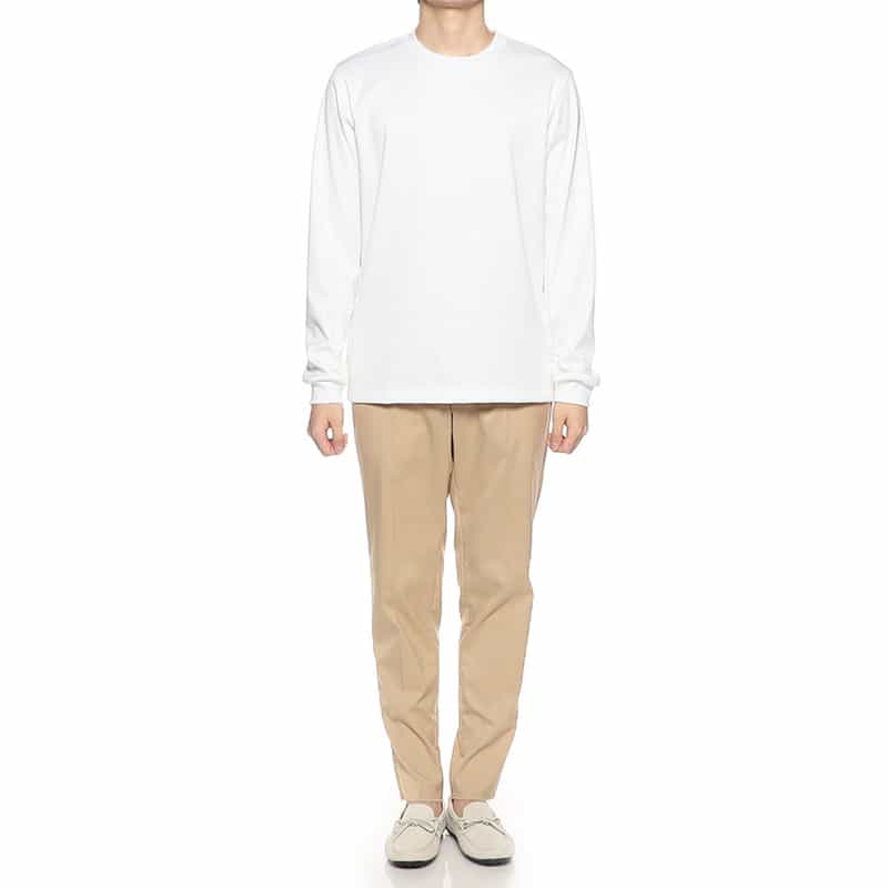 BARNEYS NEW YORK ロングスリーブカットソー (アルビニ社製コットン使用) WHITE