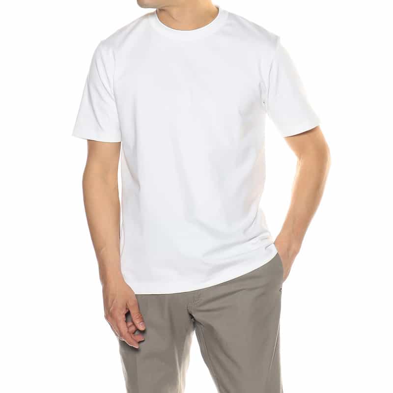 BARNEYS NEW YORK クルーネックカットソー （ALBINI社製生地使用） WHITE