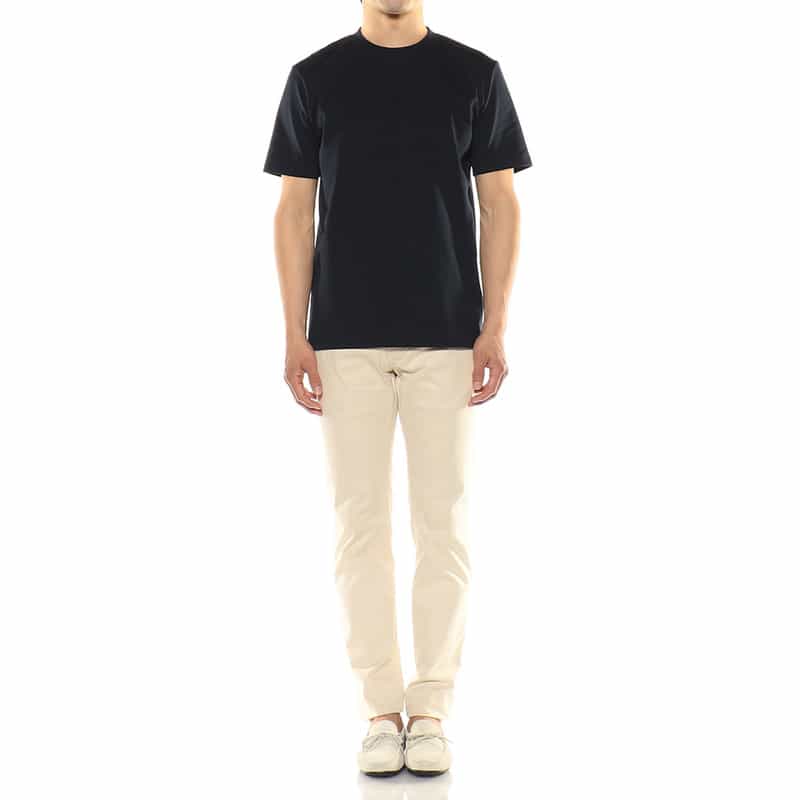 BARNEYS NEW YORK クルーネックカットソー （ALBINI社製生地使用） NAVY