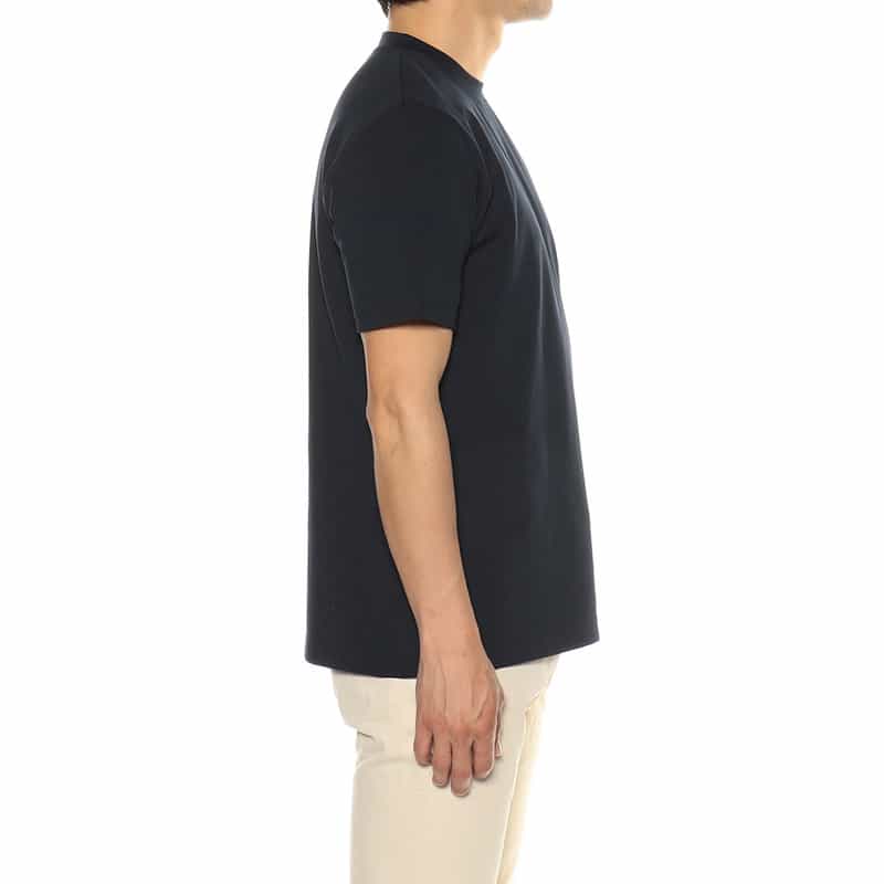 BARNEYS NEW YORK クルーネックカットソー （ALBINI社製生地使用） NAVY