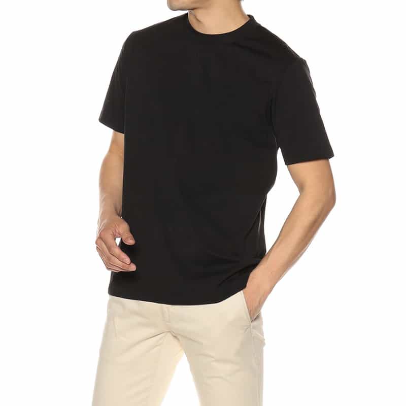 BARNEYS NEW YORK クルーネックカットソー （ALBINI社製生地使用） BLACK