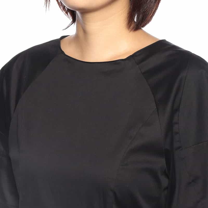 SAYAKADAVIS 限定バックリボン バレルスリーブドレス BLACK