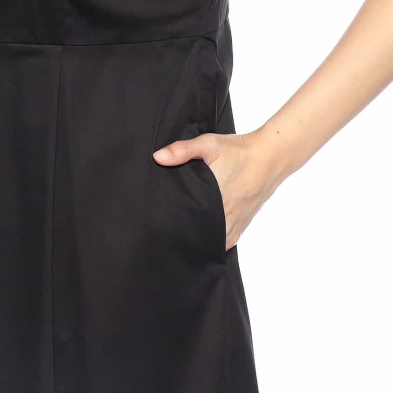 SAYAKADAVIS 限定バックリボン バレルスリーブドレス BLACK