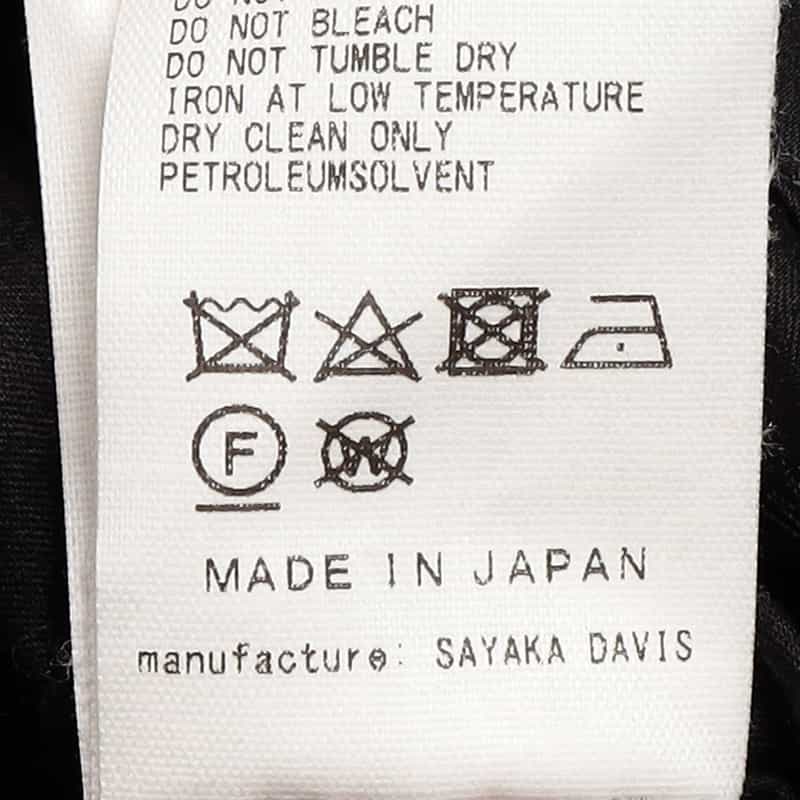 SAYAKADAVIS 限定バックリボン バレルスリーブドレス BLACK