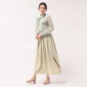 ウォッシャブル サイドドレープギャザースカート