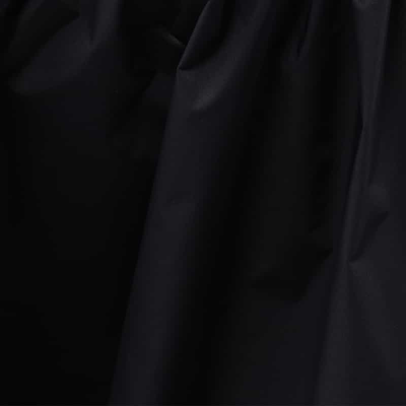 BARNEYS NEW YORK ウォッシャブル サイド切替ハイウエストボリュームスカート BLACK