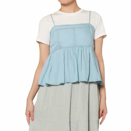 ウォッシャブル デニム素材キャミソール