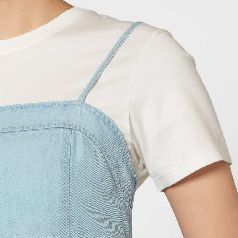 BARNEYS NEW YORK ウォッシャブル デニム素材キャミソール LIGHT BLUE